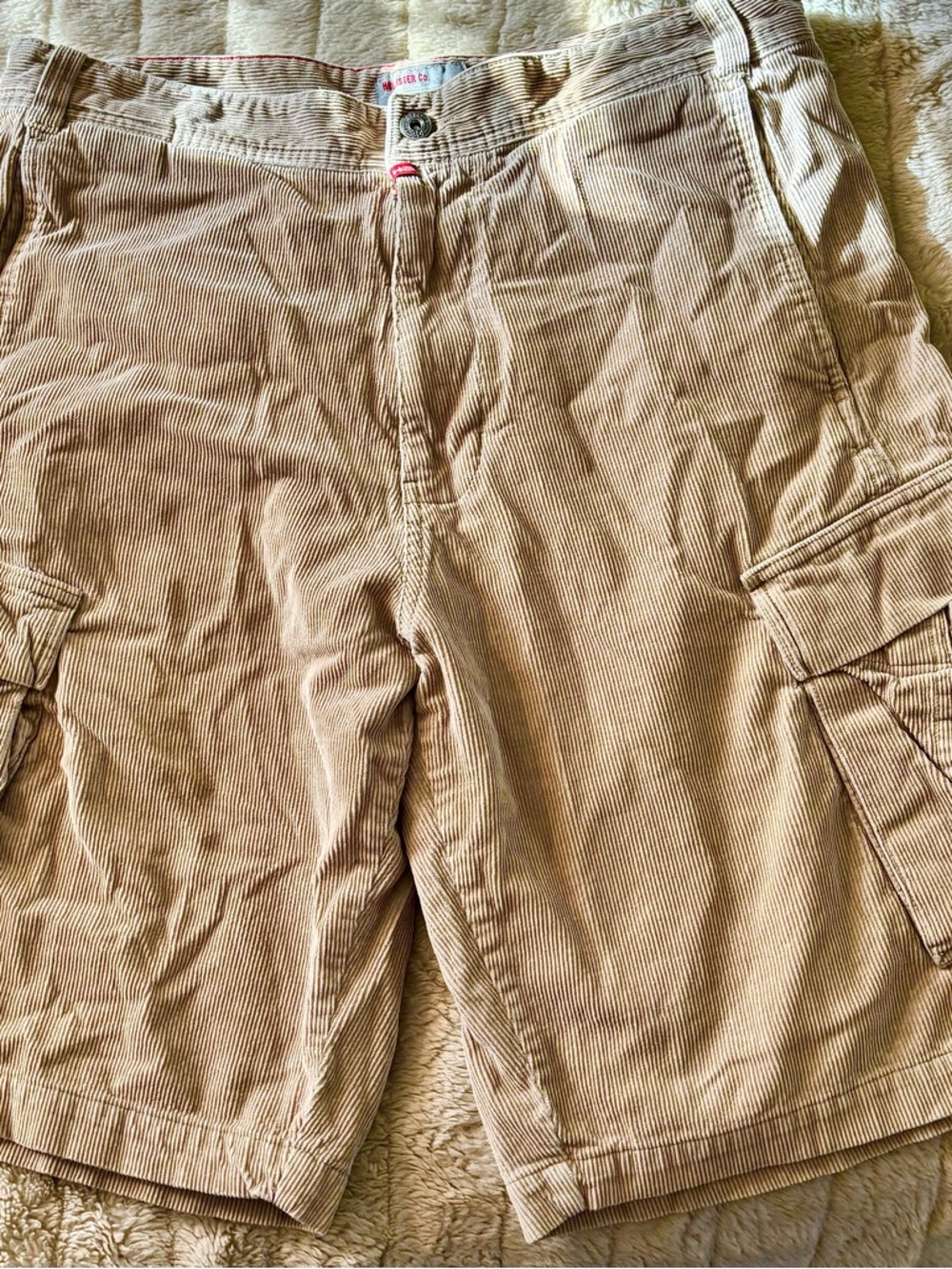Hollister Tan Corduroy Cargo Shorts